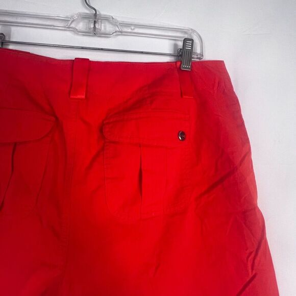 Lauren Ralph Lauren Active Bold Red Zip Pockets Casual Summer Shorts Size 10 - Picture 5 of 8